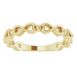 14K Yellow Infinity-Inspired Heart Ring  -51778:102:P-ST-WBC