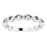 14K White Infinity-Inspired Heart Ring  -51778:101:P-ST-WBC