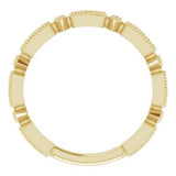 14K Yellow Beaded Stackable Ring  -51783:102:P-ST-WBC