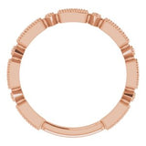 14K Rose Beaded Stackable Ring  -51783:103:P-ST-WBC