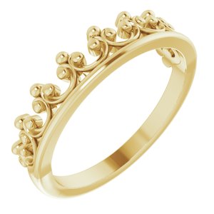 14K Yellow Stackable Crown Ring -51789:102:P-ST-WBC