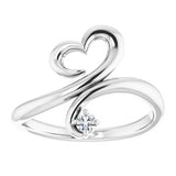 Platinum .06 CTW Diamond Heart Ring  -123410:603:P-ST-WBC