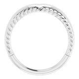 14K White Negative Space Rope Ring  -51782:101:P-ST-WBC