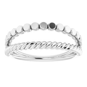Sterling Silver Stackable Negative Space Ring-51770:107:P-ST-WBC
