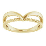 14K Yellow Negative Space Rope Ring  -51782:102:P-ST-WBC