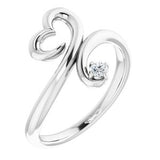 Sterling Silver .06 CTW Diamond Heart Ring  -123410:604:P-ST-WBC