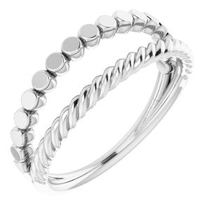 14K White Stackable Negative Space Ring-51770:101:P-ST-WBC