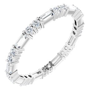 Platinum 3/4 CTW Diamond Eternity Band Size 6.5  -123377:623:P-ST-WBC