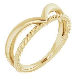 14K Yellow Negative Space Rope Ring  -51782:102:P-ST-WBC