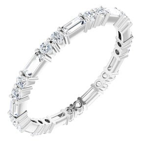 Platinum 3/4 CTW Diamond Eternity Band Size 7  -123377:627:P-ST-WBC