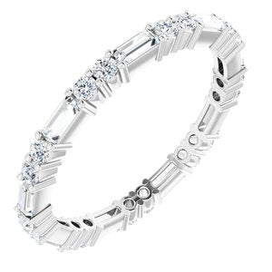 Platinum 3/4 CTW Diamond Eternity Band Size 6  -123377:619:P-ST-WBC