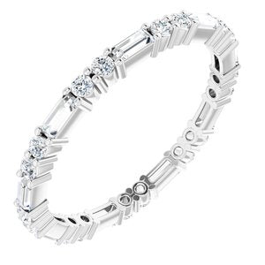 Platinum 3/4 CTW Diamond Eternity Band Size 8  -123377:635:P-ST-WBC