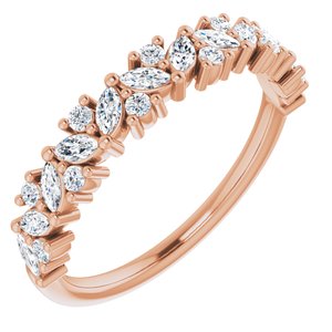 14K Rose 1/2 CTW Diamond Tilted Marquise Anniversary Band -123396:602:P-ST-WBC