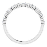 Platinum 1/2 CTW Diamond Tilted Marquise Anniversary Band -123396:603:P-ST-WBC