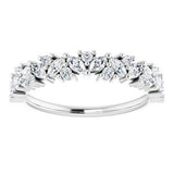 Platinum 1/2 CTW Diamond Tilted Marquise Anniversary Band -123396:603:P-ST-WBC