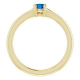 14K Yellow Blue Sapphire Youth Solitaire Ring-71984:622:P-ST-WBC