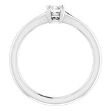 14K White Sapphire Youth Solitaire Ring-71984:604:P-ST-WBC