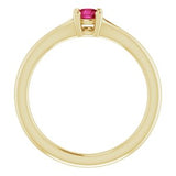 14K Yellow Ruby Youth Solitaire Ring-71984:620:P-ST-WBC