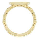 14K Yellow 13x5.5 mm Oval Signet Ring-51803:102:P-ST-WBC