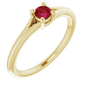 14K Yellow Ruby Youth Solitaire Ring-71984:620:P-ST-WBC
