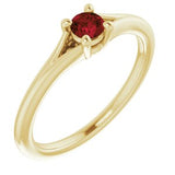 14K Yellow Mozambique Garnet Youth Solitaire Ring-71984:613:P-ST-WBC