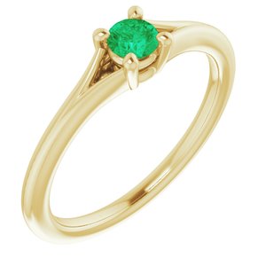 14K Yellow Emerald Youth Solitaire Ring-71984:618:P-ST-WBC