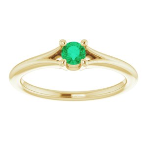 14K Yellow Emerald Youth Solitaire Ring-71984:618:P-ST-WBC