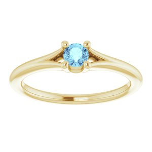 14K Yellow Aquamarine Youth Solitaire Ring-71984:615:P-ST-WBC