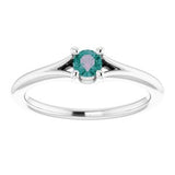 14K White Alexandrite Youth Solitaire Ring-71984:606:P-ST-WBC