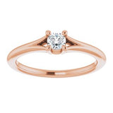 14K Rose Sapphire Youth Solitaire Ring-71984:630:P-ST-WBC