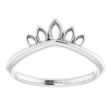 14K White Marquise-Shaped Crown Ring  -51806:101:P-ST-WBC