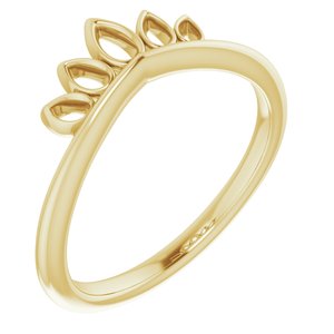 14K Yellow Marquise-Shaped Crown Ring  -51806:102:P-ST-WBC