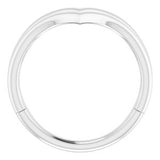 14K White Double V Ring   -51814:101:P-ST-WBC