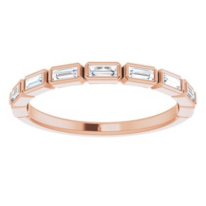 14K Rose 1/4 CTW Diamond Anniversary Band-123020:602:P-ST-WBC