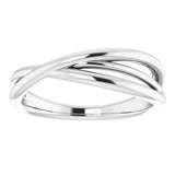 14K White Criss-Cross Ring-51813:101:P-ST-WBC