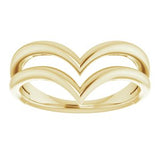 14K Yellow Double V Ring -51814:102:P-ST-WBC