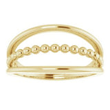 14K Yellow Negative Space Beaded Ring   -51818:102:P-ST-WBC