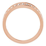 14K Rose & White Negative Space Beaded Ring   -51818:109:P-ST-WBC