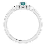 Platinum Chatham¬Æ Lab-Created Alexandrite Youth Heart Ring  -71987:655:P-ST-WBC