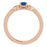 14K Rose Chatham¬Æ Lab-Created Blue Sapphire Youth Heart Ring    -71987:644:P-ST-WBC