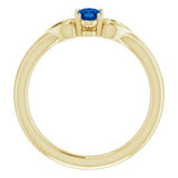 14K Yellow Chatham¬Æ Lab-Created Blue Sapphire Youth Heart Ring    -71987:628:P-ST-WBC