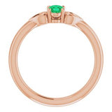 14K Rose Chatham¬Æ Lab-Created Emerald Youth Heart Ring  -71987:638:P-ST-WBC