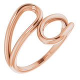 14K Rose Loop Bypass Ring-51812:103:P-ST-WBC