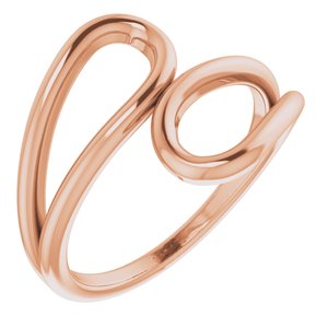 14K Rose Loop Bypass Ring-51812:103:P-ST-WBC