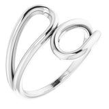 Sterling Silver Loop Bypass Ring-51812:105:P-ST-WBC