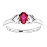 Platinum Chatham¬Æ Lab-Created Ruby Youth Heart Ring      -71987:657:P-ST-WBC