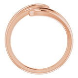 14K Rose Loop Bypass Ring-51812:103:P-ST-WBC