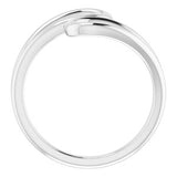 14K White Loop Bypass Ring-51812:101:P-ST-WBC