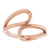 14K Rose Loop Bypass Ring-51812:103:P-ST-WBC