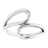 14K White Loop Bypass Ring-51812:101:P-ST-WBC
